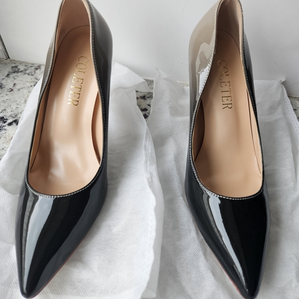 COLETER Ombre High Heels Pointed Toe Dress Shoes Stiletto Size 7 - Picture 2 of 9